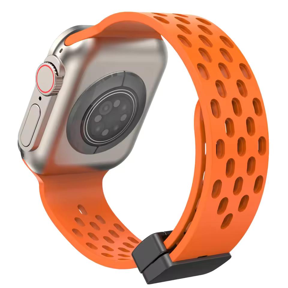 Магнитный силиконовый ремешок для Apple Watch Band Ultra 3 2 49мм 45мм 41мм Браслет для iWatch Series 11 10 9 8 7 6 SE 5 4 3 38мм 46мм 42мм 44мм