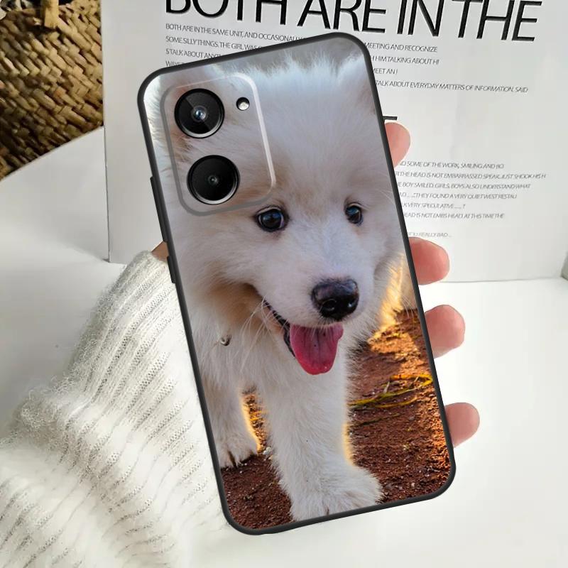 Samoyed Puppy For Realme 12 Pro Plus 11 10 9 C67 C55 C53 C35 C33 C30 C25s C21Y C15 GT3 GT5 GT Neo 5 Case