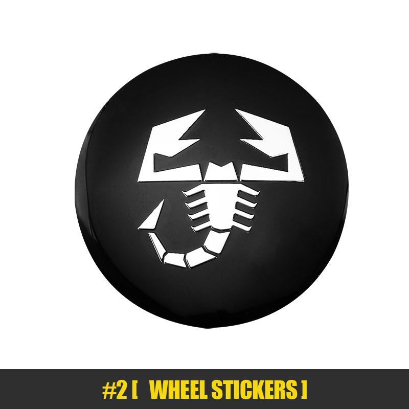 4Pcs Car Wheel Stickers 56mm Auto Center Hub Cap Decal For FIAT Abarth 500 Tipo FR Panda Argo Freemont Viaggio Bravo Punto Doblo