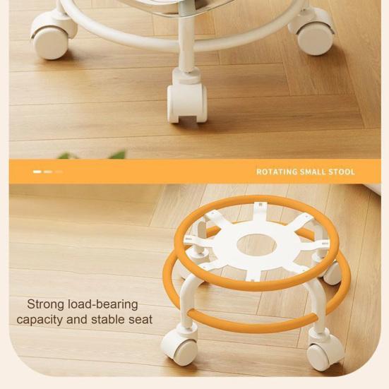 Низкий табурет Yousheng на роликах со спинкой, вращающиеся на 360 градусов колеса, искусственной кожей, подушка, роликовое сиденье, прочный вращающийся мини-стул, табурет для сидения