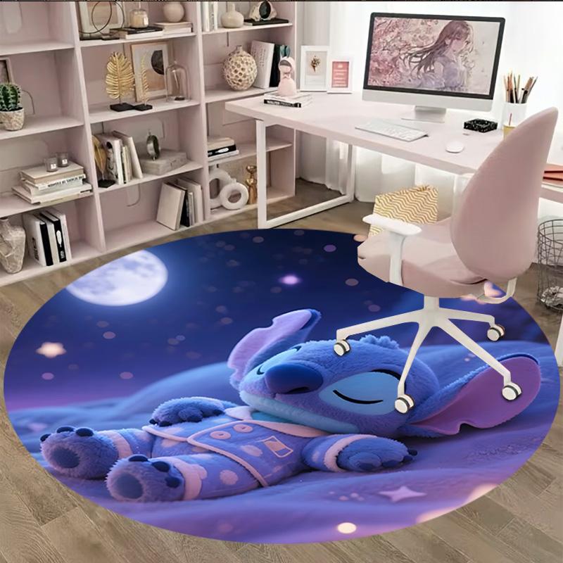 1pc S-Stitch11 Carpet, Round Rug, Comfortable, Suitable for Entryways, Living Rooms, Office, And Bedrooms, Christmas Decoration