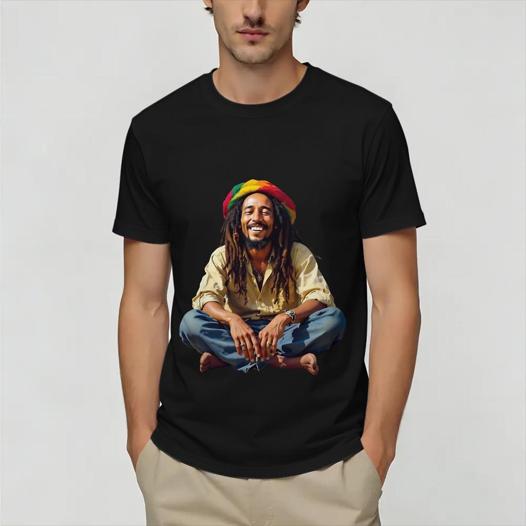 Bob Marleys T Shirt For Unisex Pure Cotton Amazing Tshirts Crew Neck Tees Short Sleeve Clothing Plus Size