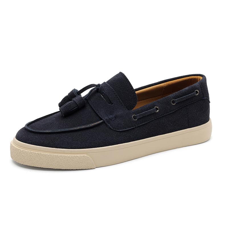 Модные итальянские лоферы из плоской замши, мужская повседневная обувь для отдыха, новый дизайн, повседневные слипоны, универсальные мокасины для вождения