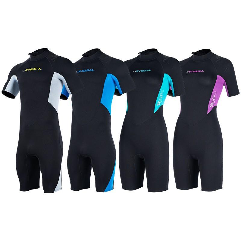 3mm Neoprene Wetsuit Men Women Scuba Diving Snorkeling Surfing Swimming Warm Thermal Short Sleeve Shorts