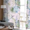 Flowers Bird Leaves Conifers Retro Bedroom Transparent Sheer Curtains Holiday Decoration Window Voile Tulle Curtain