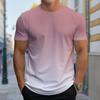 Новая летняя мужская модная футболка с принтом в виде градиента, мужская футболка-топ