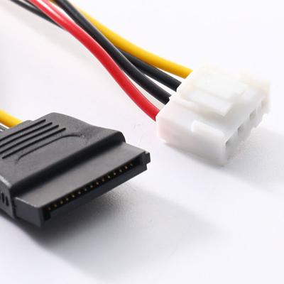 Sata 15-контактный разъем с гнездом на 4-контактный разъем Fdd Floppy-адаптер для жесткого диска, кабель питания