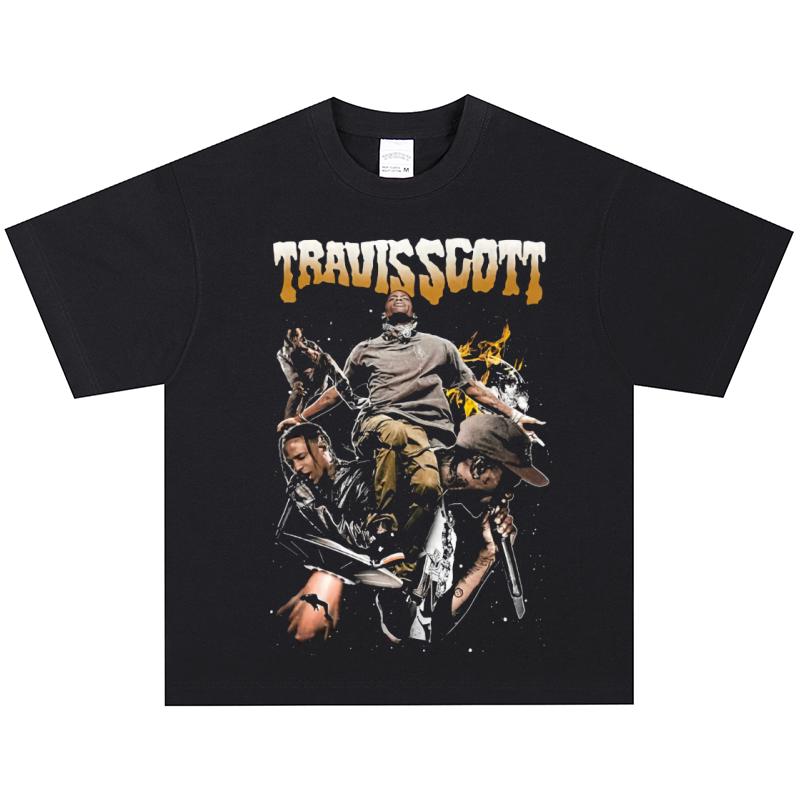 Футболка Travis Scott, Мягкая ткань, Повседневная