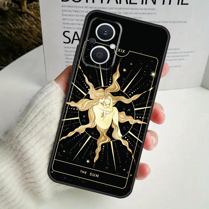 Лунное полнолуние Таро Мистический тотем Чехол для телефона Для OPPO Reno 14F 12F 12 11 13 F 10 Pro 8T 7 8 Lite OPPO Find X9 X8 X6 X5 Pro Чехол