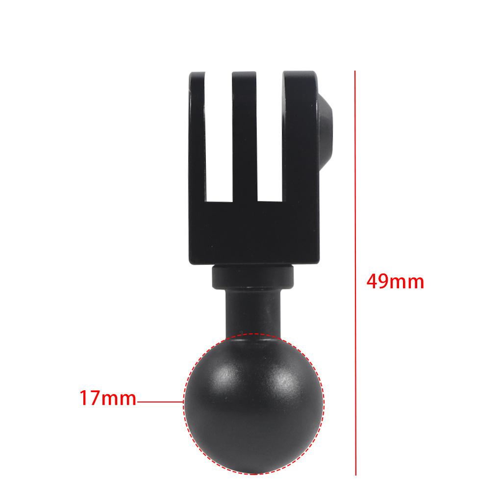 13mm/15mm/17mm/20mm/25mm Ball Head Mount 1/4" Screw Adapter for Gopro Hero Insta360 Action Camera Phones GPS Holder Accessories