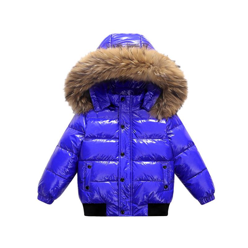 Children's Down Jacket Thick Warm Kids Down Coat Hood Boys Girls Puffer Outwear Windproof Teenagers Winter Jacket