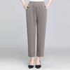 Брюки для женщин среднего и пожилого возраста, весна-лето, тонкие, эластичные, свободные, хлопковые, длинные, повседневные, для мам, большие размеры
