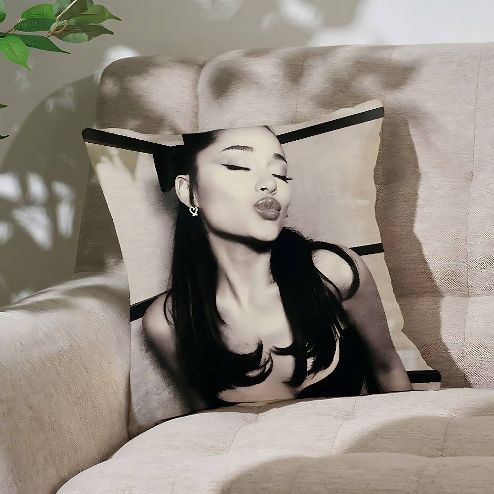 Подушка с принтом A-Ariana G-Grande Наволочка Чехол для подушки Мягкая Милая Декоративная подушка для автомобиля Дивана Наволочка Полиэстер На молнии