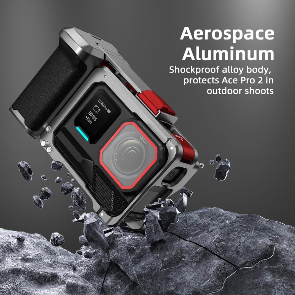 Для Insta360 Ace Pro 2 Xplorer Рукоятка Ручка Ручка для Съемки на Улице Металлическая Рамка Чехол С Крышкой для Объектива Аксессуары для Камеры