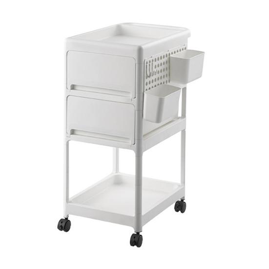 Yousheng Передвижная сервировочная тележка Тележка для хранения в детской с ящиками и полкой Передвижной органайзер Тележка для хранения с крючками и съемными корзинами для ребенка