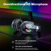 Игровая гарнитура с микрофоном и RGB-подсветкой, игровая гарнитура USB и 3,5 мм, стерео игровые наушники для PS4, XBox One, ПК, ноутбука, планшета