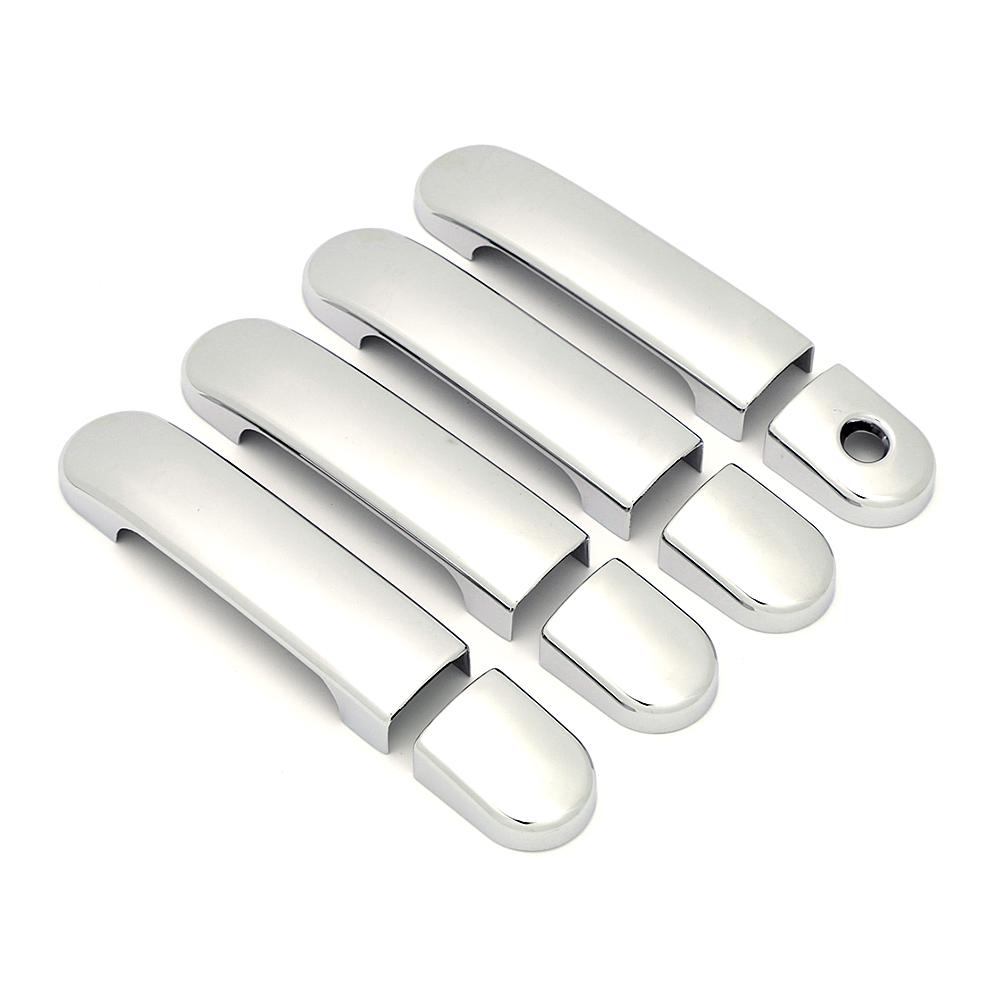 Для Nissan March Micra K12 Grand Livina L10 Note Versa Tiida C11 Latio Cube из углеродного волокна, модифицированная хромированная крышка дверной ручки