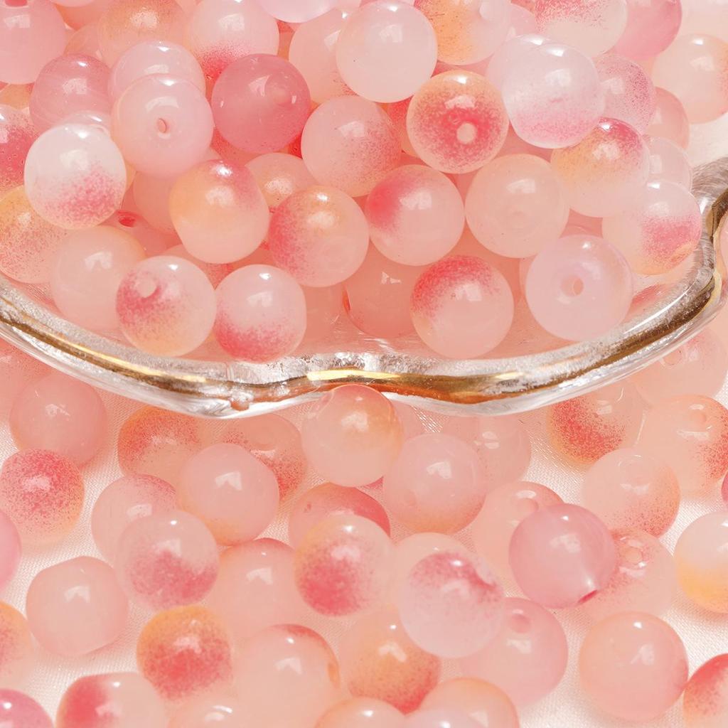 Браслет из стеклянных бусин «половина сахара» с пузырьками желе 8-10 мм - круглые свободные бусины для аксессуаров ручной работы