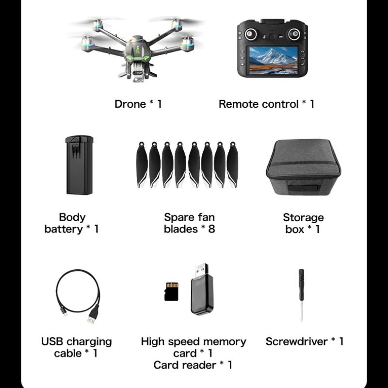 2025 Новый RC Дрон GT6MAX HD Двойная Камера GPS Умный Возврат 5G WIFI FPV Обход Препятствий Бесколлекторный Складной Управление Экраном Квадрокоптер Игрушка Подарок