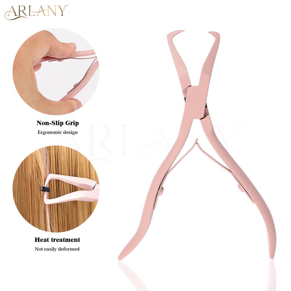 ARLANY Tape In Extension Pliers Tool Kit Microlink Pliers with Metal Hair Clips Thread Cutting Scissors Hair Threader Loop Tool