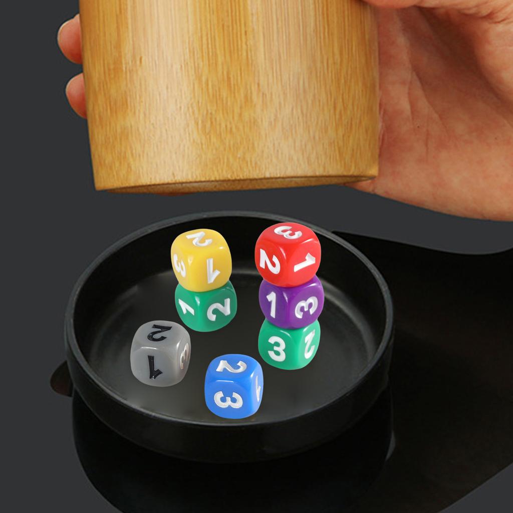 Набор из 12 игральных кубиков 13 мм, набор из цельных игровых кубиков с крупными цифрами, 6-гранные акриловые кубики, обучающие игральные кубики с закругленными углами