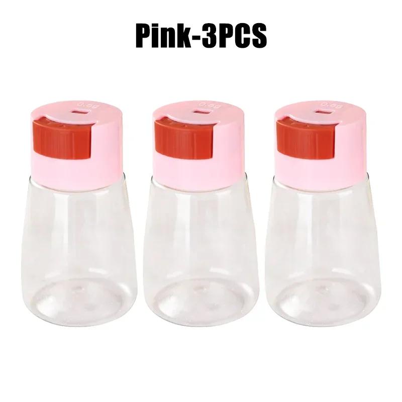 Precision Salt Control Dispenser Sealed Quantitative Seasoning Jars Press Design Spice Storage Containers for Kitchen Cooking