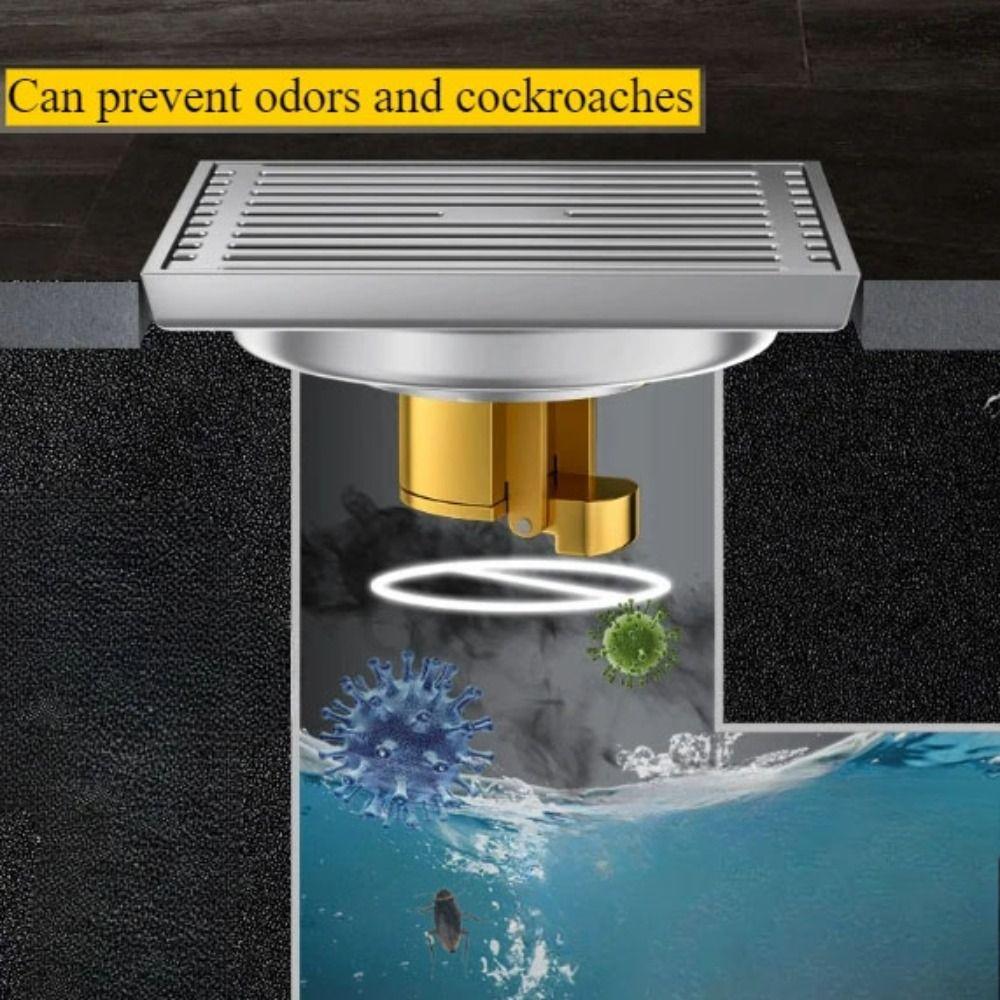 Нержавеющая сталь Душевой напольный слив Квадратный слив Фильтр Канализационный дезодорант Сливной сердечник для пола Ванная комната