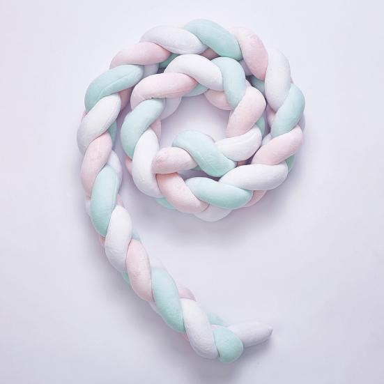 Шар для вязания крючком, забор для кровати, длина 2 м, плетеный шар для вязания крючком, сенсорная игрушка для малышей, бархатная ткань, полипропиленовый хлопок, наполнитель, подушка для шеи, декоративная подушка