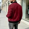 Мужская куртка Повседневная Винтажная С длинным рукавом Цветная На молнии Верхняя одежда для весны и осени