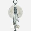 VERRYTASTE Multi Weaving Fur Keyring - White Fur
