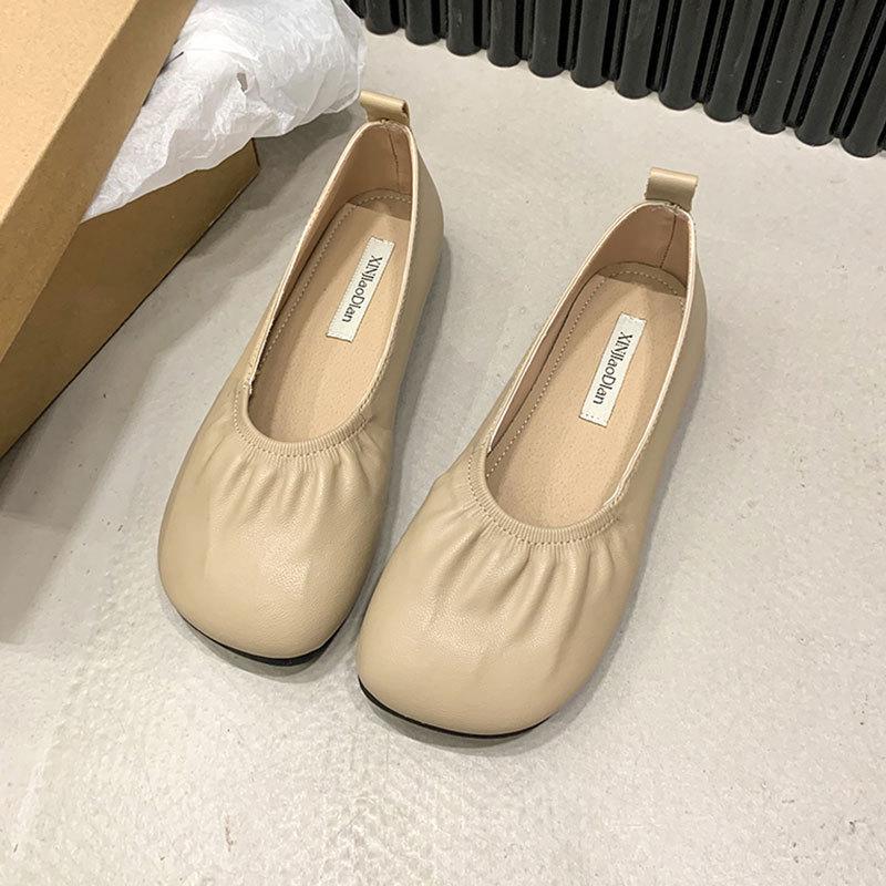 Натуральная кожа весна осень ручной работы балетки балетки женские лоферы удобные мягкие кожаные женские балетки