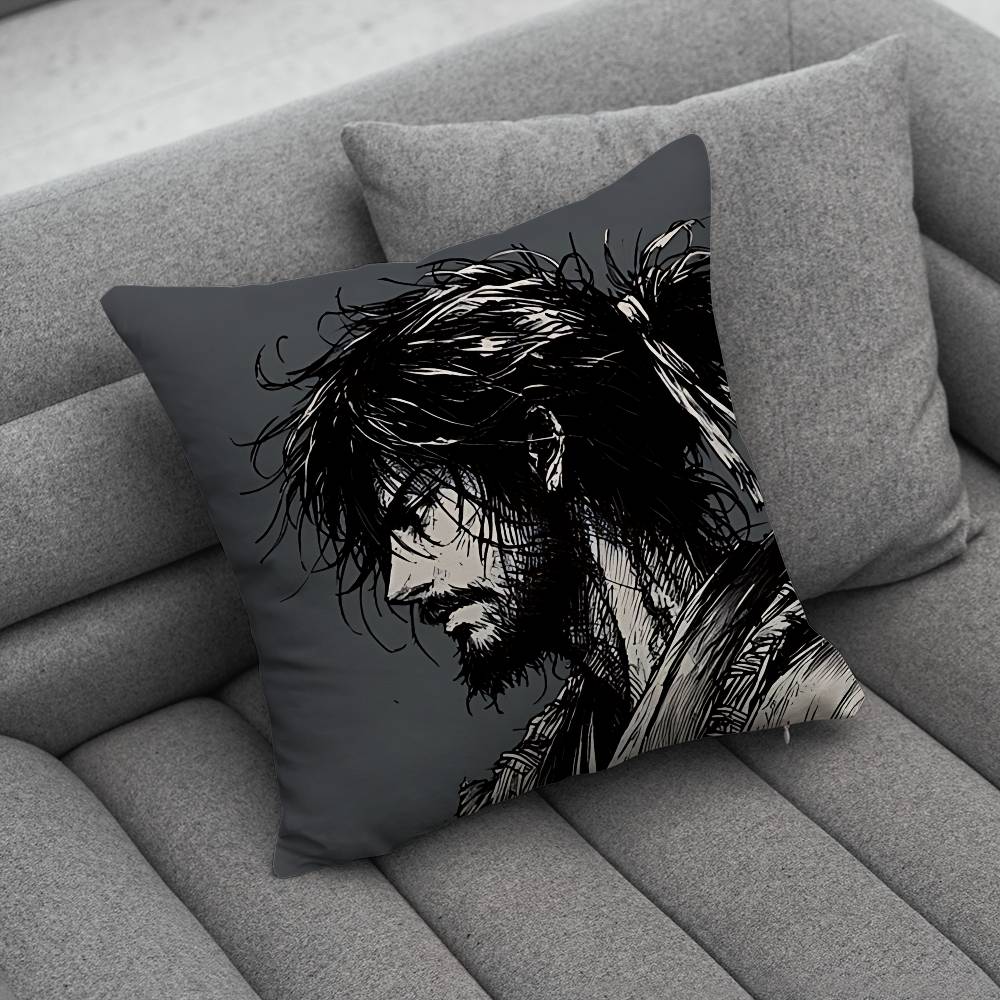 Miyamotos Musashi Creative patterned pillowcases for interior decoration office living room home