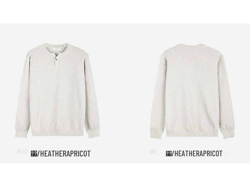 Мужской свитер хенли узором «ананас» 2025