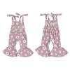 Toddler Girls Summer Flare Jumpsuit Daisy Print Sleeveless Tie-Up Bell-Bottoms Romper