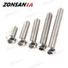 ZONSANTA ISO7380 M2 M2.5 M3 M4 M5 M6 304 A2 Round 304 Stainless Steel Screws Hex Socket Button Head Allen Bolt Mechanical Screw