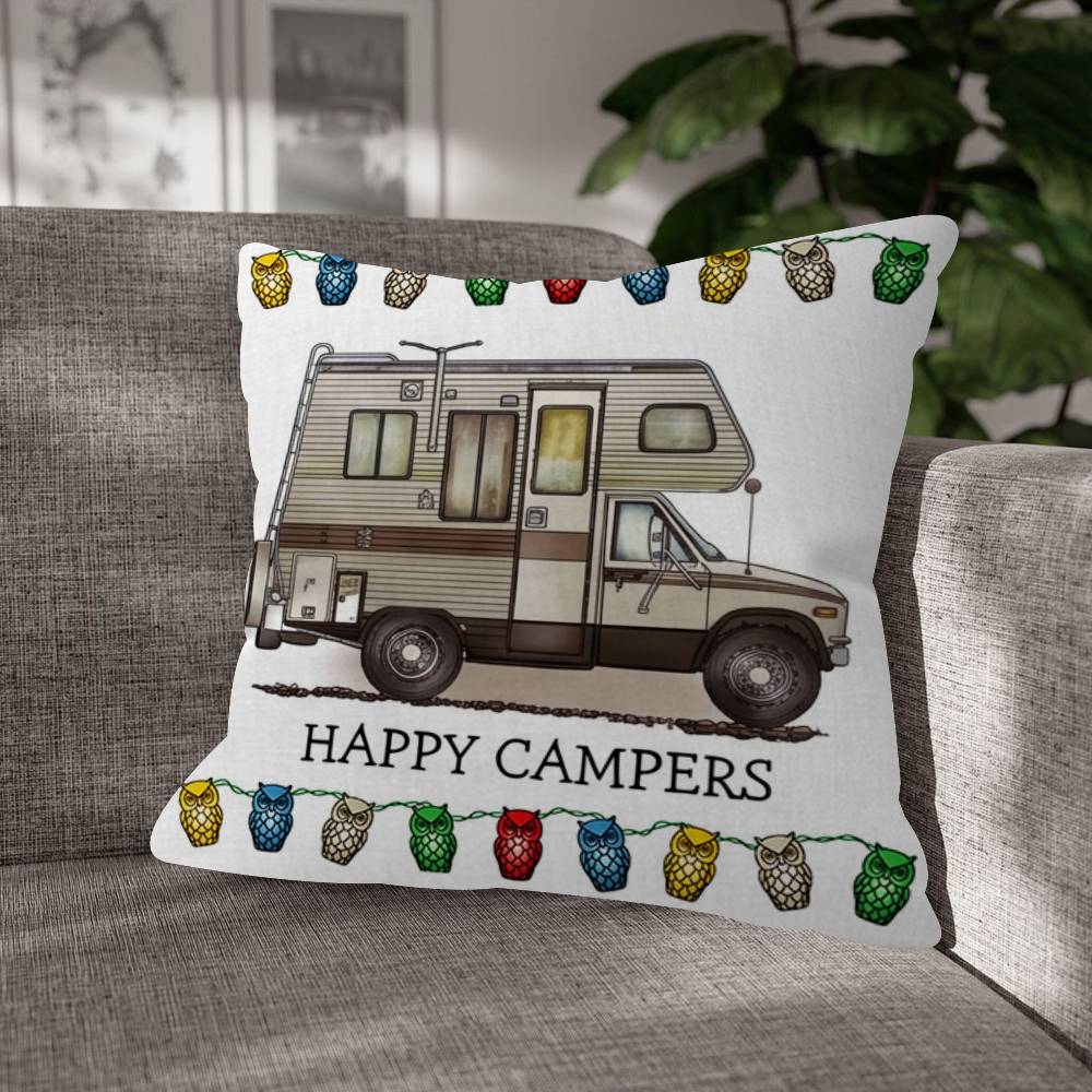 Happy Campers Car Cushion Cover Decorative Pillow Sofa Home Decor Case Pillow Cases