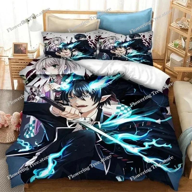 Fashion 3D Printing  Anime Blue Exorcist Bedding Set Duvet Covers Pillowcases Comforter Bedding Sets Bedclothes Bed029