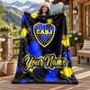 CABJ Custom Name Flannel Blanket Personalized Soft Warm Plush Throw Blanket Customized Gift for Family Friends