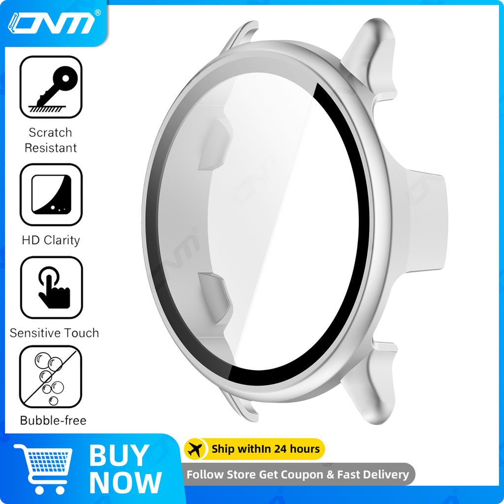 Стекло+Чехол для Garmin VivoActive 6 Защитное стекло для экрана и Жесткий ПК Защитный бампер для Аксессуаров Vivo Active 6