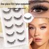 Cosplay Black Thin Full Strip False Eyelashes with Cotton Stem - 009 Natural Style for Double Eyelids