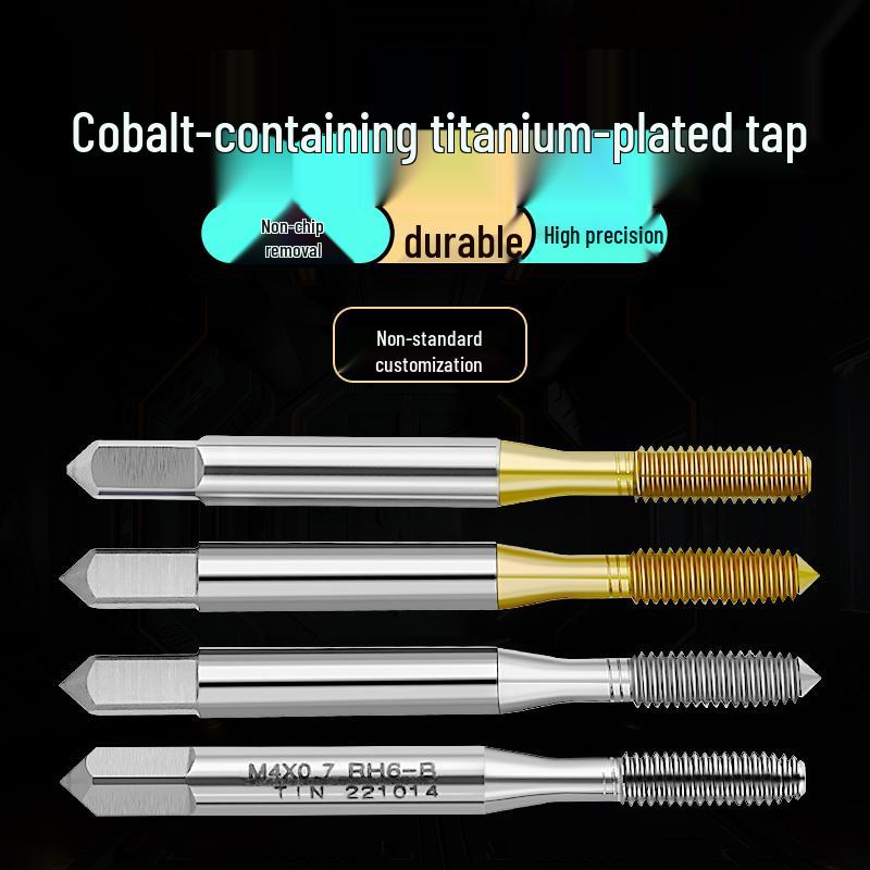 Japan Import Titanium Plated Extrusion Tap for Stainless Steel & Aluminum - Sizes M1-M8