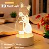 3D акриловый ночник в виде кошки, светодиодный, для детской спальни, настольный декоративный светильник, создающий уютную атмосферу, подходит для спальни.