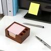 Solid Wood Desk Organizer Pen Holder Stationery Storage Box  for Office Study Home