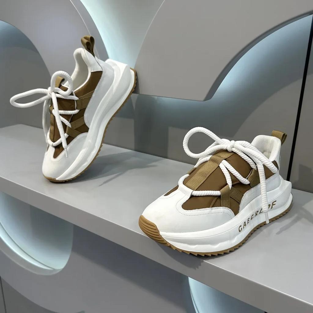 Fashion Men Thick Sole Elevated Shoes Season Comfortable Versatile Breathable Non Slip Sports Shoes Outdoor Travel Casual Shoes