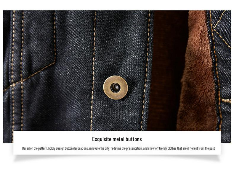 Мужская зимняя джинсовая куртка на флисовой подкладке 2018 года, теплая и утолщенная, корейский приталенный крой, доступны большие размеры