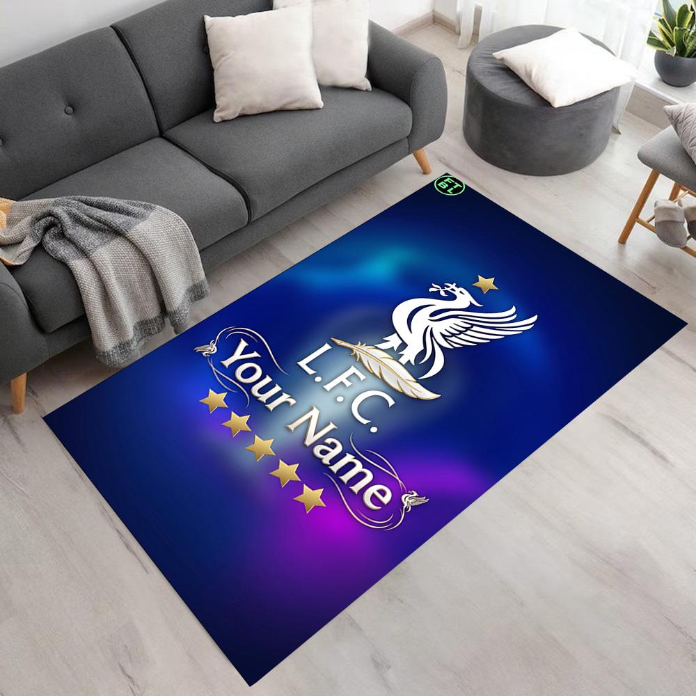 Liverpool Customize Text Floor Mat Perfect for Study room Dining Room Decorate room Foyer Anti-slip Rug Decorate Offices Gift for Festivals