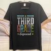 Plus Size Summer Boys tshirt Third Grade Squad With Colorful Letters And Stars Short Sleeve Soft Crew Neck Tee Shirt