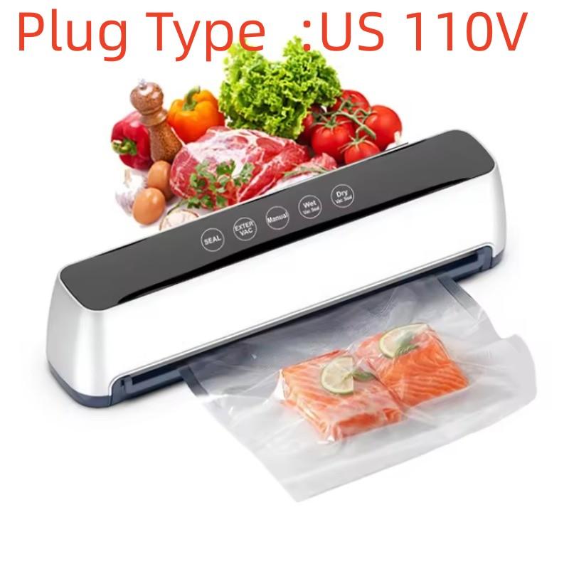 Машина для вакуумной упаковки пищевых продуктов Автоматическая система герметизации для хранения пищевых продуктов Режимы сухой и влажной еды Светодиодный индикатор Автоматические герметики