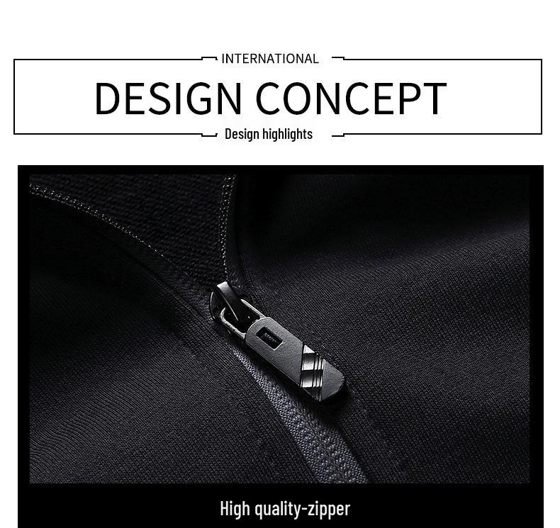 Men's Three-Piece Middle-Aged & Elderly Sportswear Set - Spring/Fall Casual Long-Sleeved Sweatshirt & Pants