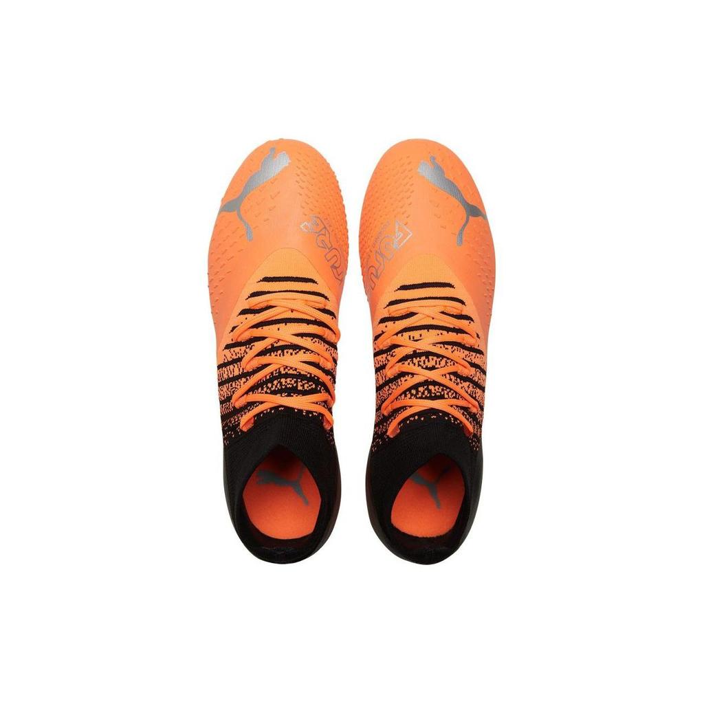 Puma Future Z 3.3 Круглый носок Шнуровка MG (Резиновые короткие шипы) Футбольные бутсы Мужские Футбольные бутсы Черные Оранжевые 106763-01